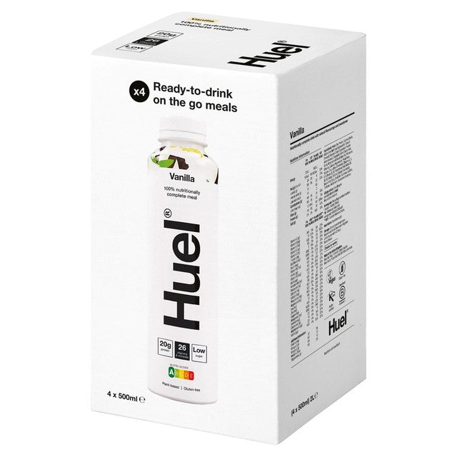 Huel RTD Vanilla meal replacement shake 4 x 500ml, UK version