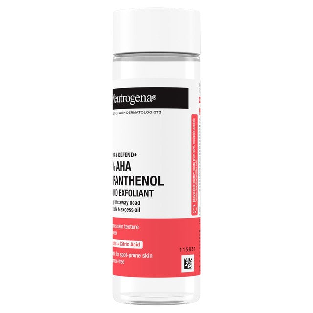 Neutrogena Liquid Exfoliant 7% AHA Panthenol 125ml, imported from the UK