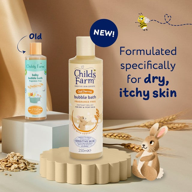 Childs Farm Fragrance-Free Bubble Bath 250ml - British product
