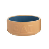 M&S Mason Cash Cane/Blue Lettered Cat Bowl 13cm- Buy online at McGrocer