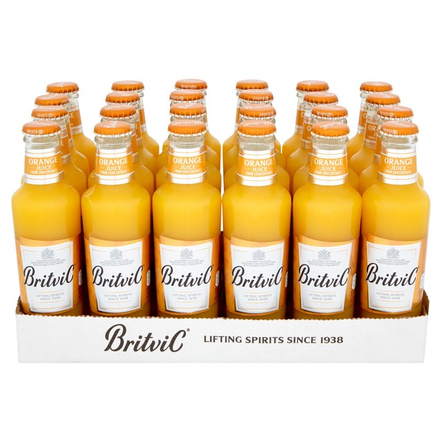 Britvic orange juice from concentrate 24 x 200ml - British product