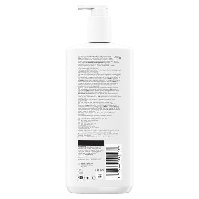 Neutrogena hypoallergenic body lotion 400ml, imported from the UK