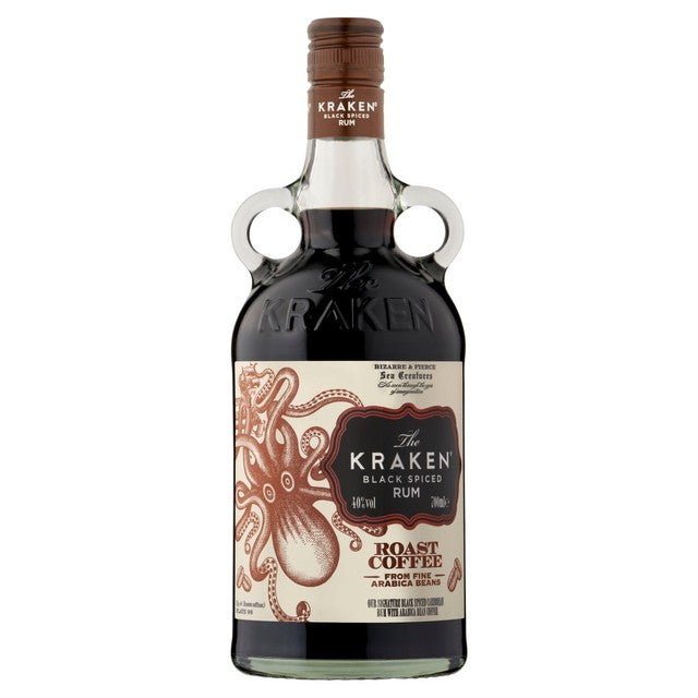 Kraken black spiced rum roast coffee 70cl, UK version