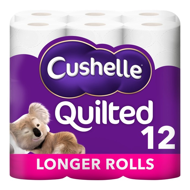Cushelle quilted toilet roll 12 pack 236 sheets - British product