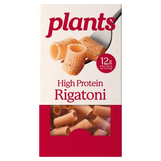Plants High Protein Rigatoni pasta 215g, imported from the UK