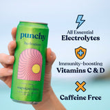 Punchy Mexican Lime hydration drink can (British brand)
