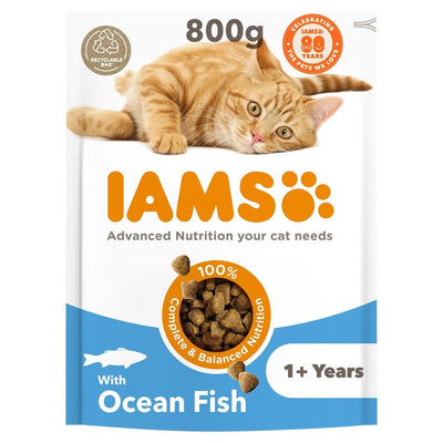 M&S IAMS Advanced Nutrition Ocean Fish Adult Dry Cat Food 800g- Buy online at McGrocer