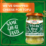 Sacla Gluten & Dairy Free Basil Pesto 190g (British brand)