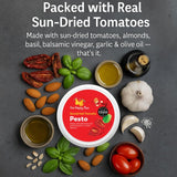 The Happy Pear Sundried Tomato Pesto 135g, imported from the UK