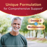 Seven Seas Omega-3 and multivitamin supplement for Men 50+ 60 tablets and capsules (British brand)