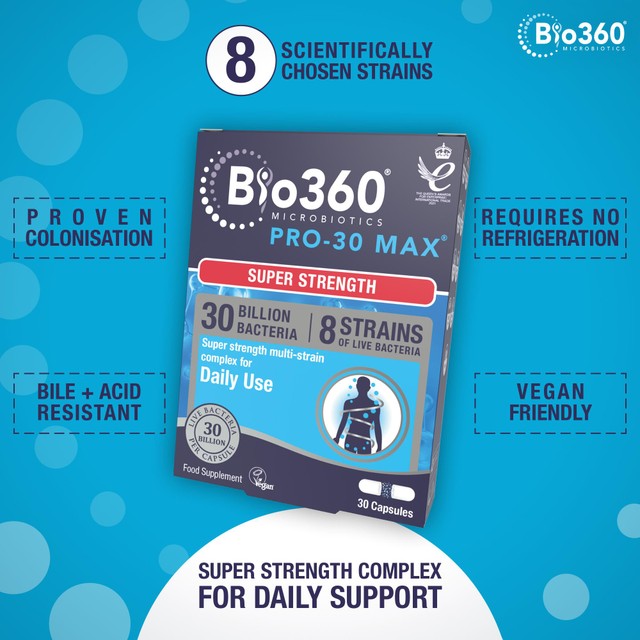 Natures Aid Pro-30 Max Probiotic Capsules 30, imported from the UK