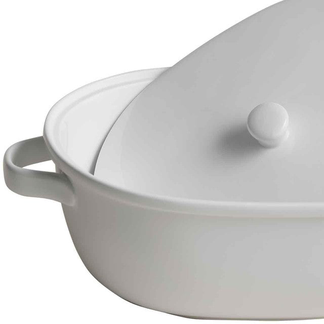 M&S Maxim ceramic casserole dish white porcelain, UK version