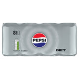 Pepsi Diet Cola 8 x 330ml cans, imported from the UK