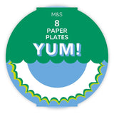 M&S M&S Blue Paper Party Plates 8 Pack 23cm Diameter- Buy online at McGrocer