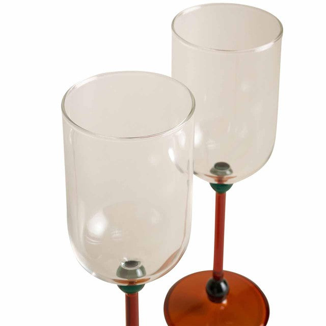 M&S Bobble Contrast Wine Glasses set of two, imported from the UK