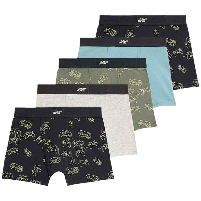 M&S boys cotton gamer trunks multi 6-7 years, imported from the UK