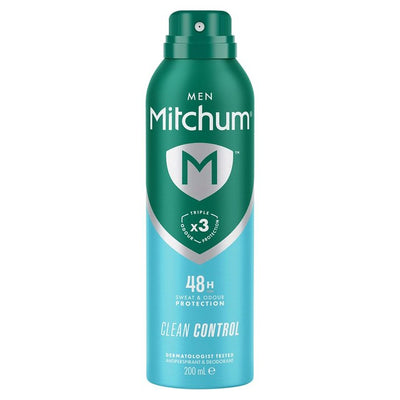 M&S Mitchum Men Clean Control Anti-Perspirant & Deodorant Aerosol Spray 200ml- Buy online at McGrocer