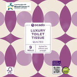 Ocado luxury quilted toilet tissue 9 rolls, imported from the UK