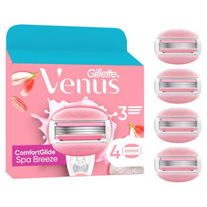 Gillette Venus Comfortglide Razor Blade Refills Spa Breeze 4-Pack