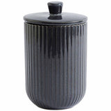 M&S medium ribbed storage jar charcoal, imported from the UK