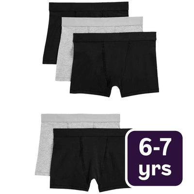 M&S Jungen Slips mit Stretchanteil, Grau meliert, Unterwäsche 6-7 Jahre
