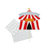 Hootyballoo circus customisable card cake topper H21cm x W19cm - British product