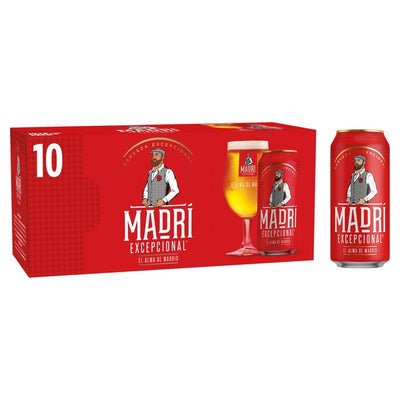 Madri Excepcional Premium Lager Beer 10 x 440ml