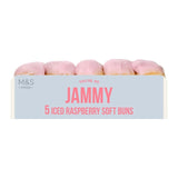 M&S M&S Iced Raspberry Soft Buns 5 per pack- Buy online at McGrocer