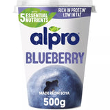 Alpro Blaubeere, milchfreie Sojajoghurt-Alternative, 500 g