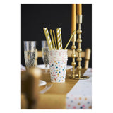 Duni Bio gold and white paper straws 25 pack, UK version
