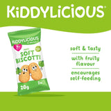 Kiddylicious apple soft biscotti baby snacks 6 x 20g, UK version