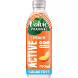 Volvic Peach Active vitamin flavoured water, imported from the UK
