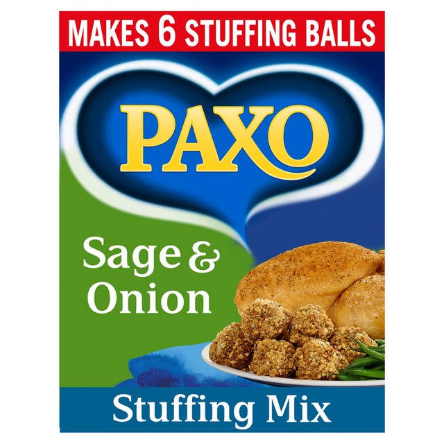 Paxo sage & onion stuffing mix 85g, imported from the UK