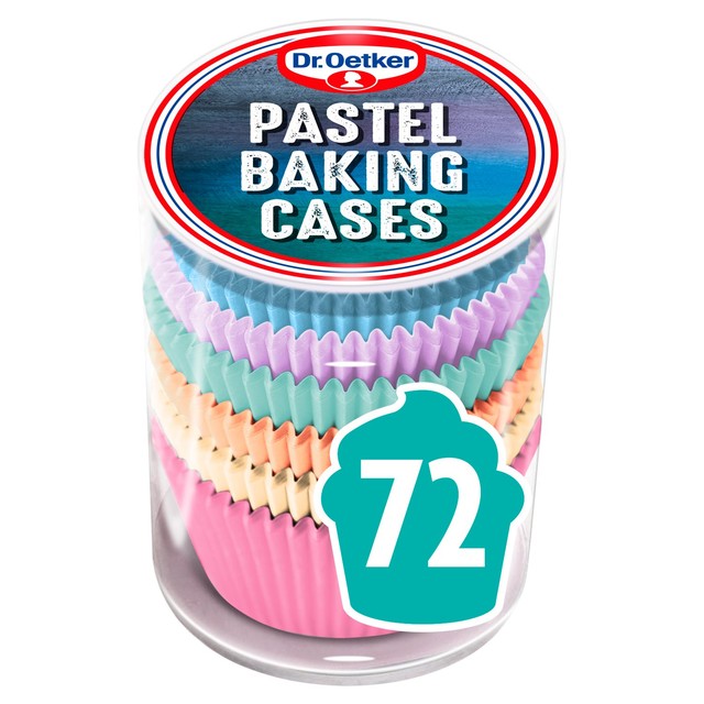 Dr. Oetker pastel cupcake cases 72 pack - British product