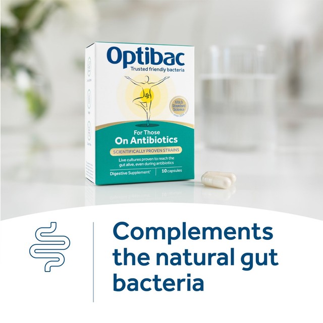 Optibac Probiotics For Those On Antibiotics 10 capsules, imported from the UK
