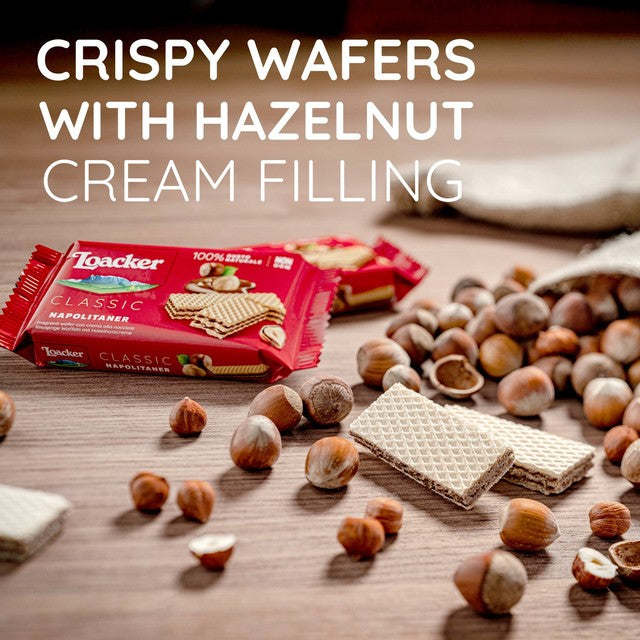 Loacker hazelnut cream filled wafers, UK version