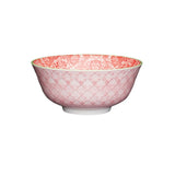 KitchenCraft red and pink Victorian style print ceramic bowls, UK version
