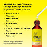 Nelsons Rescue Orange & Mango Dropper flower remedy, imported from the UK