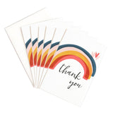 Caroline Gardner rainbow thank you notecards 6 cards set - British product