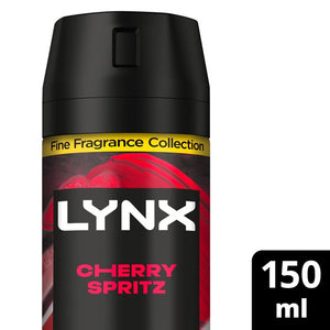 Lynx Fine Fragrance Collection Cherry Spritz Premium Deodorant Body Spray for Menn 150ml