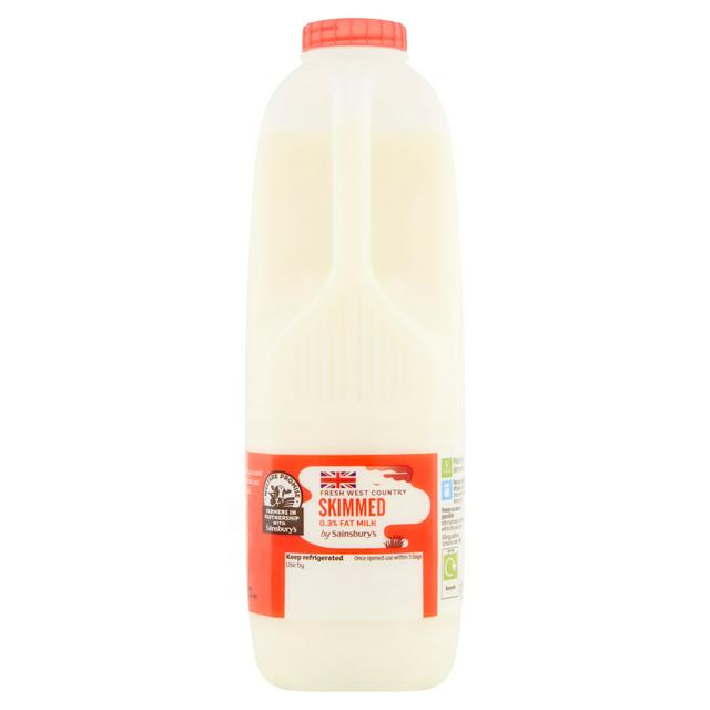 Sainsburys West Country Skimmed Milk 113L 2 Pint