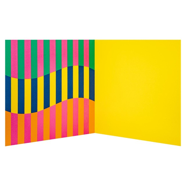 M&S Retro Groovy Happy Birthday Card 15x15cm, imported from the UK