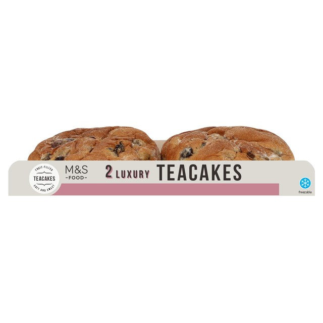 M&S Fruit Filled Teacakes 2 Pack, imported from the UK