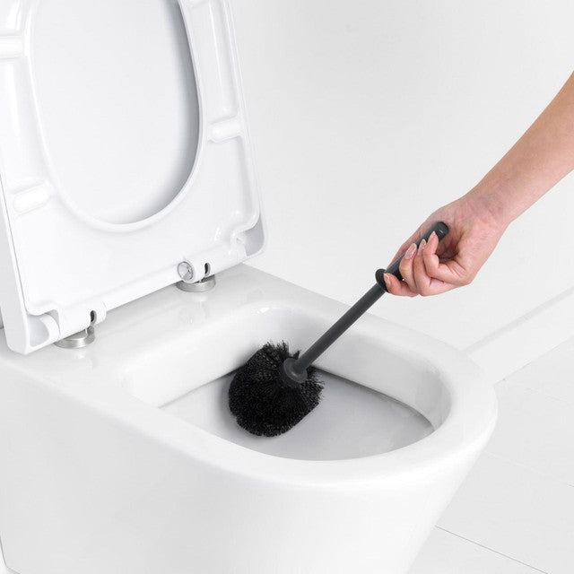 Brabantia toilet brush and holder in Matte Black - British product