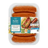 M&S vegan smoky veggie sausages 300g, imported from the UK