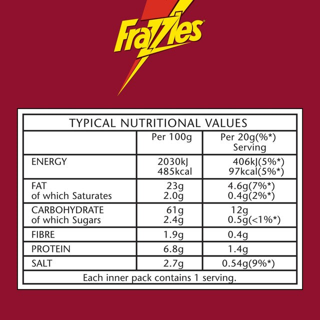 Smiths Frazzles bacon flavour crisps multipack (British brand)