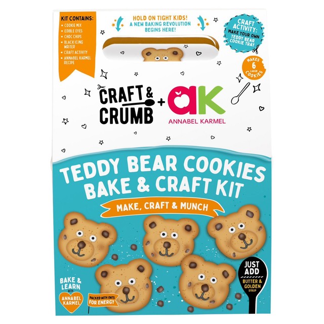 Craft & Crumb Teddy Bear Biscuits Bake & Craft Kit 255g - British product