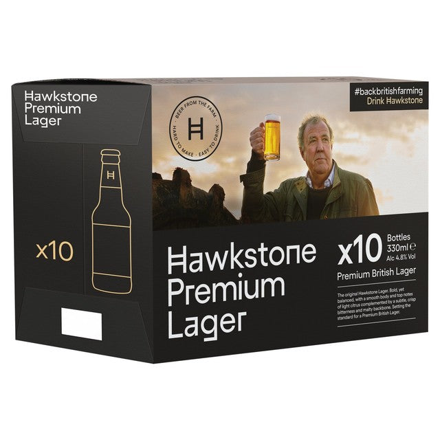 Hawkstone Premium Lager beer (British brand)
