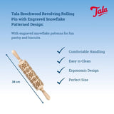 Tala snowflake rolling pin 440g (British brand)