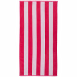 M&S M&S Sand Resist Stripe Beach Towel Raspberry Cotton Beach Towel 152cm x 79cm- Buy online at McGrocer